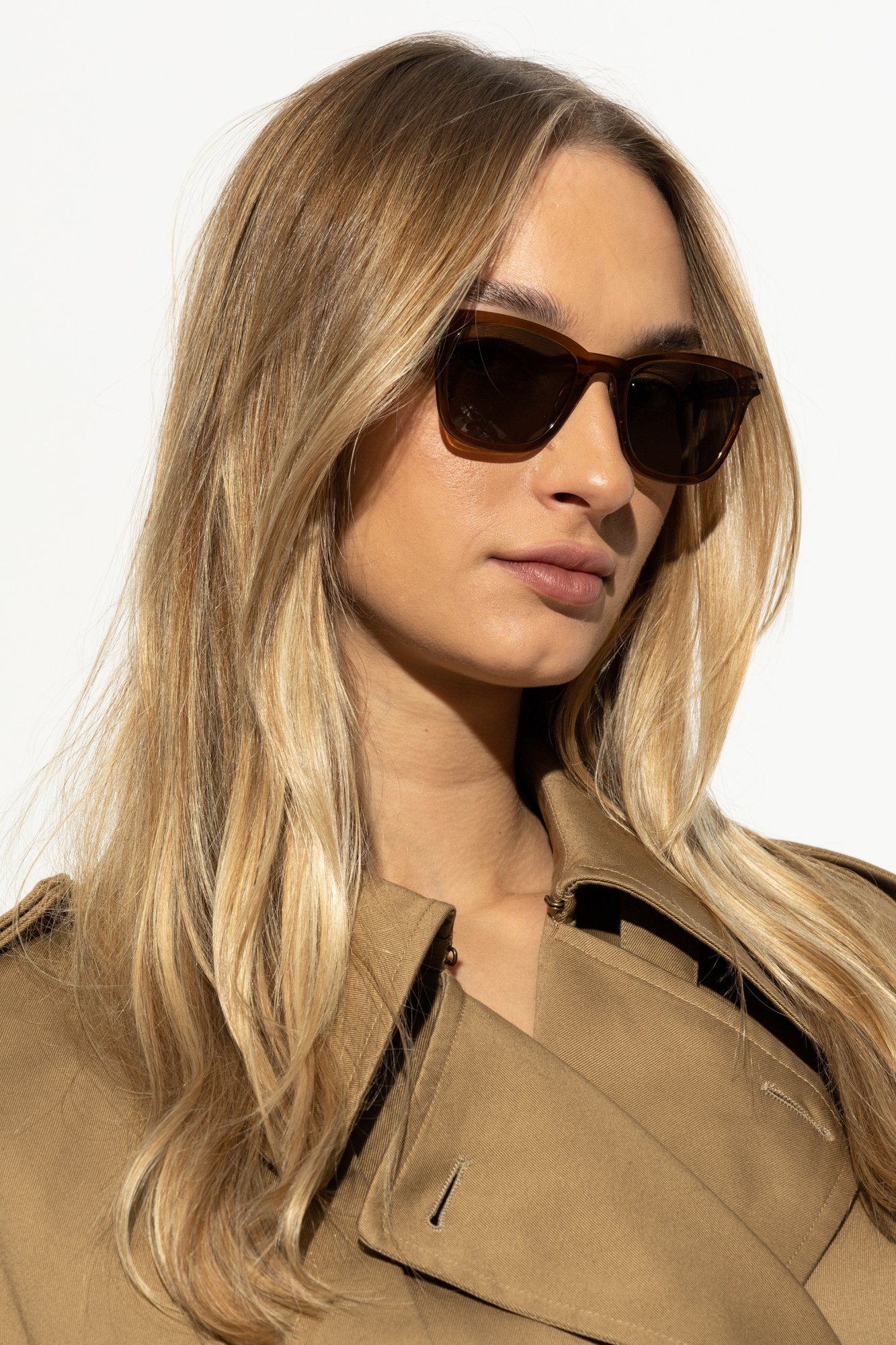 COOL！◇LUNA サングラス◇Saint Laurent Luna rectangular sunglasses in black - Saint Laurent | Mytheresa